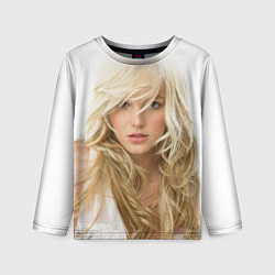 Лонгслив детский Бритни Спирс в белом, цвет: 3D-принт