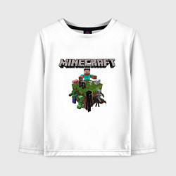 Лонгслив хлопковый детский Minecraft Units, цвет: белый