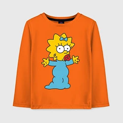 Лонгслив хлопковый детский Maggie Simpson, цвет: оранжевый