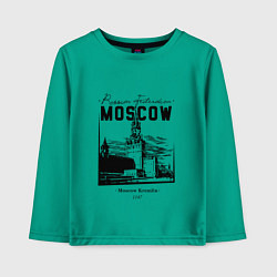 Лонгслив хлопковый детский Moscow Kremlin 1147, цвет: зеленый