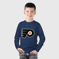 Лонгслив хлопковый детский Philadelphia Flyers, цвет: тёмно-синий — фото 2