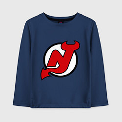 Лонгслив хлопковый детский New Jersey Devils, цвет: тёмно-синий