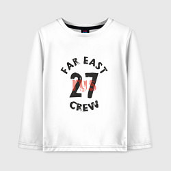 Лонгслив хлопковый детский Far East 27 Crew, цвет: белый