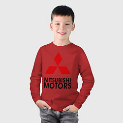 Лонгслив хлопковый детский Mitsubishi, цвет: красный — фото 2