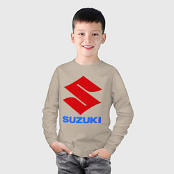 Лонгслив хлопковый детский Suzuki, цвет: миндальный — фото 2