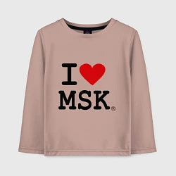 Детский лонгслив I love MSK