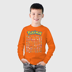 Лонгслив хлопковый детский Pokemon Heroes, цвет: оранжевый — фото 2