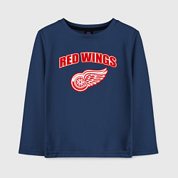 Лонгслив хлопковый детский Detroit Red Wings, цвет: тёмно-синий