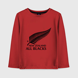 Лонгслив хлопковый детский New Zeland: All blacks, цвет: красный