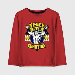 Детский лонгслив Never Give Up: Cenation