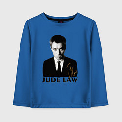 Лонгслив хлопковый детский Jude Law, цвет: синий