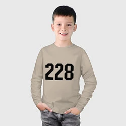 Лонгслив хлопковый детский 228, цвет: миндальный — фото 2