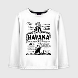 Лонгслив хлопковый детский Havana Cuba, цвет: белый