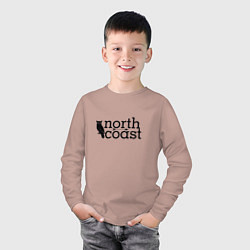 Лонгслив хлопковый детский IDC North coast, цвет: пыльно-розовый — фото 2