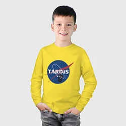 Лонгслив хлопковый детский Tardis NASA, цвет: желтый — фото 2