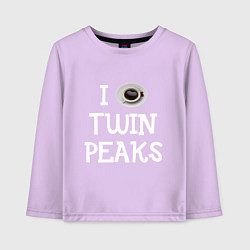 Лонгслив хлопковый детский I love Twin Peaks, цвет: лаванда