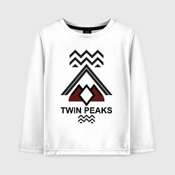 Лонгслив хлопковый детский Twin Peaks House, цвет: белый