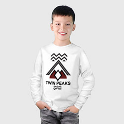 Лонгслив хлопковый детский Twin Peaks House, цвет: белый — фото 2