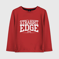 Лонгслив хлопковый детский Straight edge xxx, цвет: красный