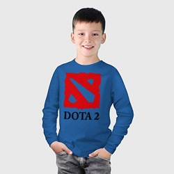 Лонгслив хлопковый детский Dota 2: Logo, цвет: синий — фото 2