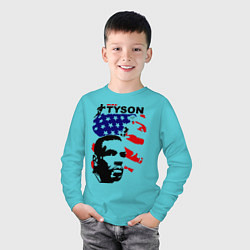 Лонгслив хлопковый детский Mike Tyson: USA Boxing, цвет: бирюзовый — фото 2