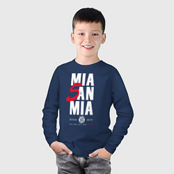 Лонгслив хлопковый детский Bayern FC: Mia San Mia, цвет: тёмно-синий — фото 2
