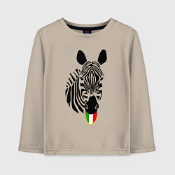 Лонгслив хлопковый детский Juventus Zebra, цвет: миндальный