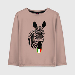 Лонгслив хлопковый детский Juventus Zebra, цвет: пыльно-розовый
