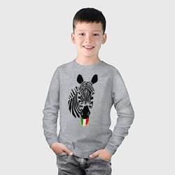 Лонгслив хлопковый детский Juventus Zebra, цвет: меланж — фото 2