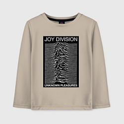 Лонгслив хлопковый детский Joy Division: Unknown Pleasures, цвет: миндальный