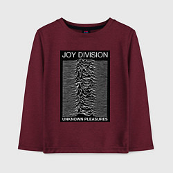 Лонгслив хлопковый детский Joy Division: Unknown Pleasures, цвет: меланж-бордовый