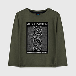 Лонгслив хлопковый детский Joy Division: Unknown Pleasures, цвет: меланж-хаки