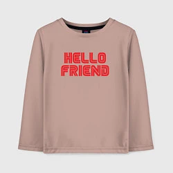 Лонгслив хлопковый детский Hello Friend, цвет: пыльно-розовый