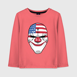 Лонгслив хлопковый детский American Mask, цвет: коралловый