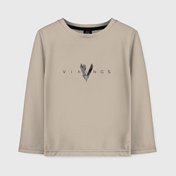 Лонгслив хлопковый детский Vikings, цвет: миндальный