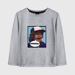 Лонгслив хлопковый детский Очень странные дела, цвет: меланж