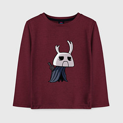 Лонгслив хлопковый детский Hollow Knight, цвет: меланж-бордовый