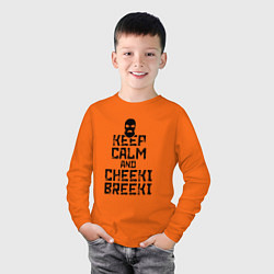 Лонгслив хлопковый детский Keep Calm & Cheeki Breeki, цвет: оранжевый — фото 2