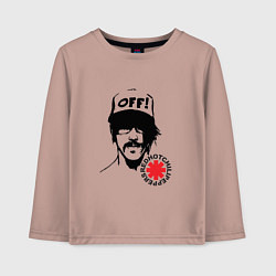 Лонгслив хлопковый детский Red Hot Chili Peppers: Off, цвет: пыльно-розовый