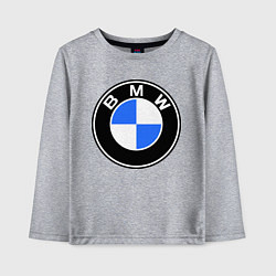 Лонгслив хлопковый детский Logo BMW, цвет: меланж