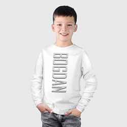 Лонгслив хлопковый детский Bogdan Font, цвет: белый — фото 2