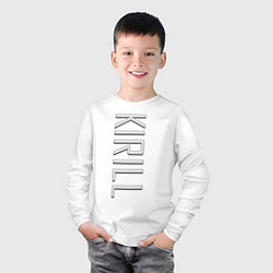 Лонгслив хлопковый детский Kirill Font, цвет: белый — фото 2