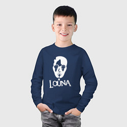 Лонгслив хлопковый детский Louna: Behind a Mask, цвет: тёмно-синий — фото 2