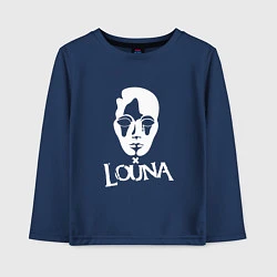 Лонгслив хлопковый детский Louna: Behind a Mask, цвет: тёмно-синий