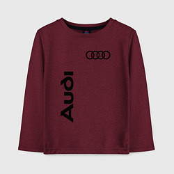 Лонгслив хлопковый детский Audi Style, цвет: меланж-бордовый