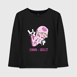 Лонгслив хлопковый детский Lil Peep: 1996-2017, цвет: черный