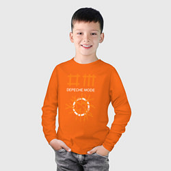 Лонгслив хлопковый детский Depeche Mode: Orange Lines, цвет: оранжевый — фото 2