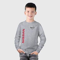 Лонгслив хлопковый детский Nissan Style, цвет: меланж — фото 2