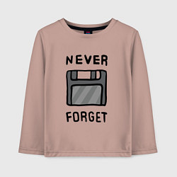 Детский лонгслив Never Forget