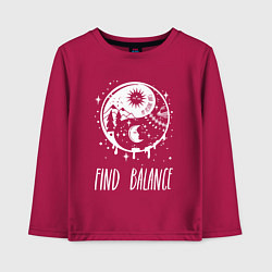 Детский лонгслив Find Balance